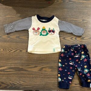 Kids Festive Cream and Navy Matching Set, Lilly + Sid